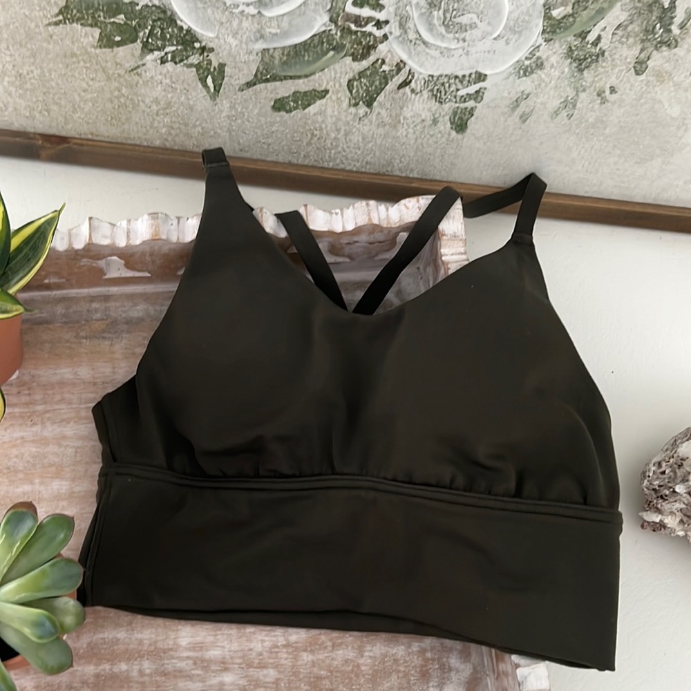Aerie Sports Bra in Olive Green